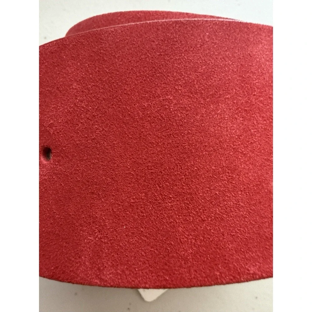 NWT Free People Suede Hex Hip Belt Sour Cherry Red L Boho Festival Western Y2K
